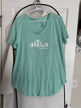 Mint Green Aloha Pineapple Short Sleeve Tee